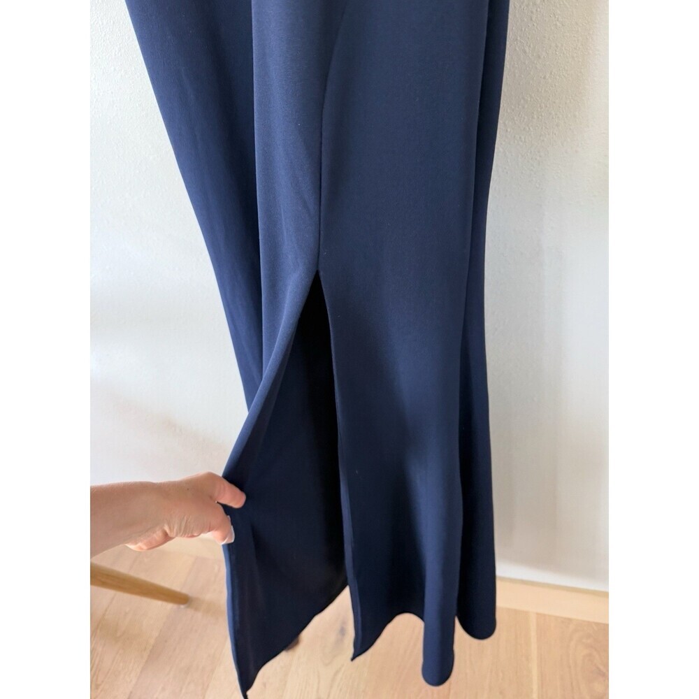 $248 XSCAPE Womens Navy Blue Gown Sleeveless Off Shoulder Maxi Evening Dress 6 - Picture 3 of 6